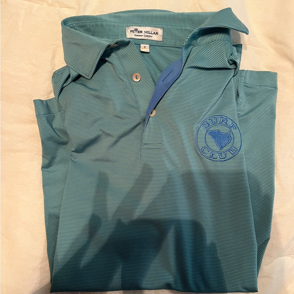 Peter Millar Teal Surf Club Polo